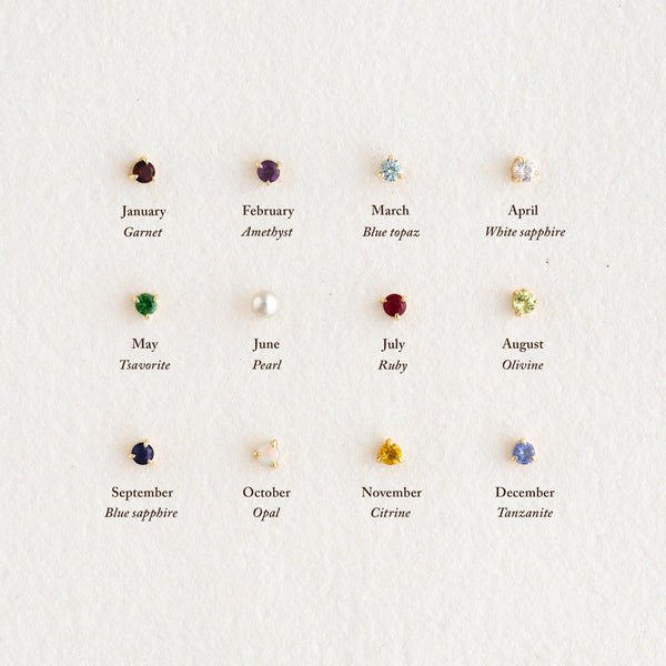 Stud earrings outlet birthstone