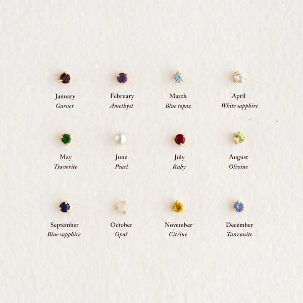 March Birth Flower Stud Earrings, Gold Vermeil