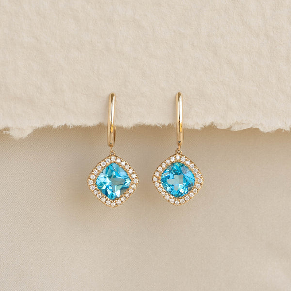 London Topaz & Turquoise 14K Gold Vermeil Over on sale Sterling Silver Earring