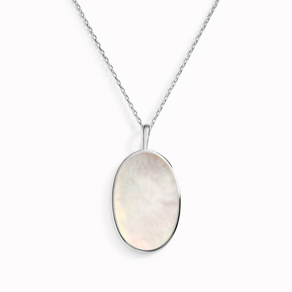 Mother of Pearl Silver Necklace | Linjer Jewelry