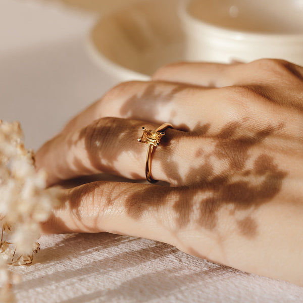 Baguette Ring Citrine - Charlotte