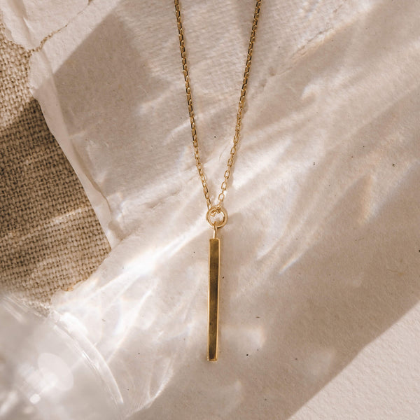 Linjer Locket Necklace - Marte, Gold Vermeil