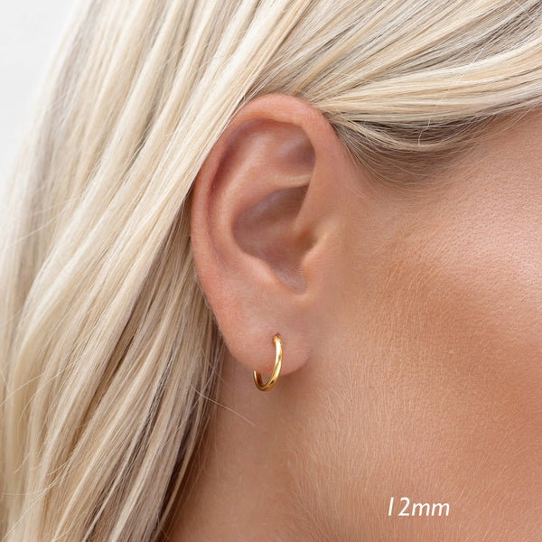 Linjer Chunky Gold Hoop Earrings - Jorunn
