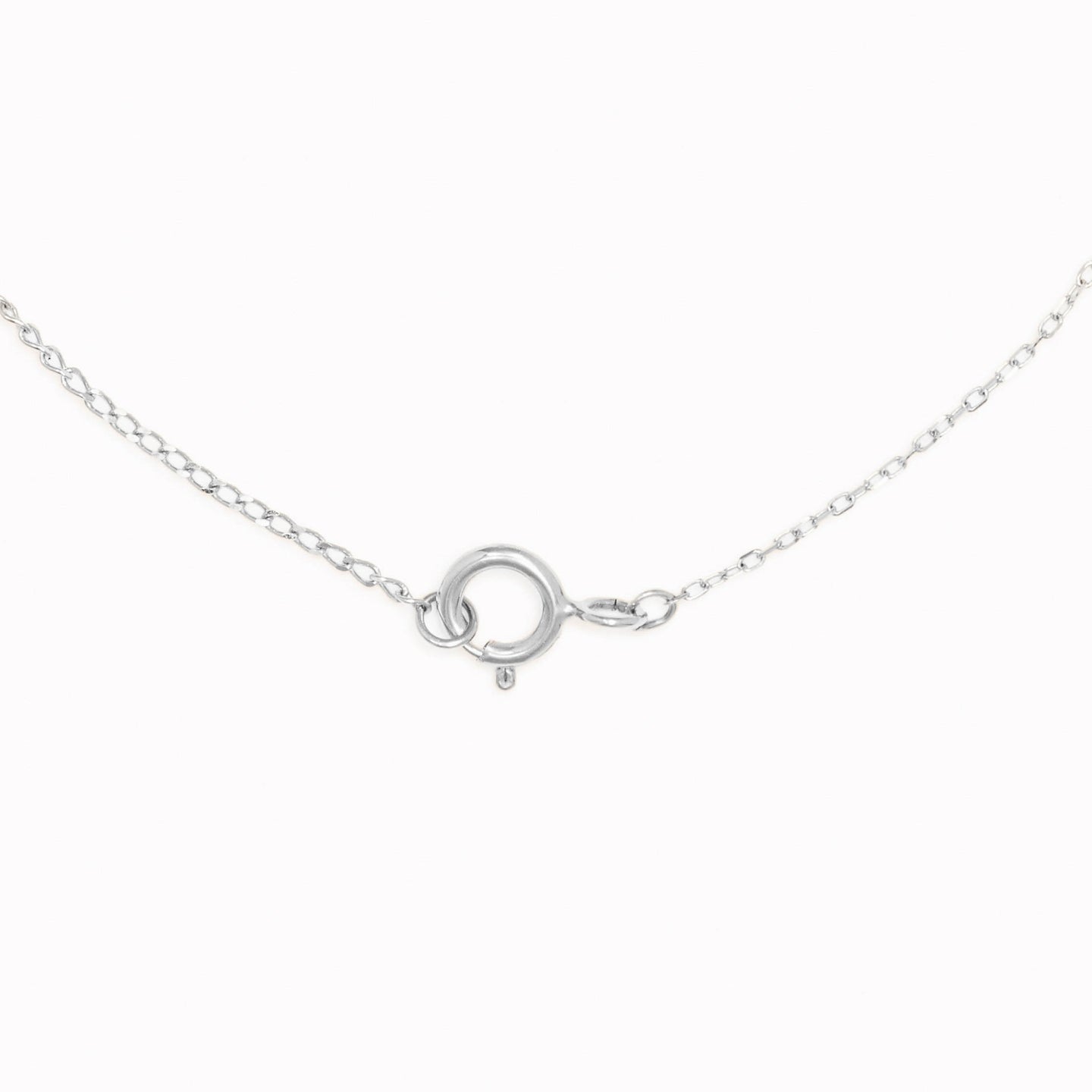 White Gold Cable Chain Necklace (16 inches) - Tyra