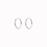 White Gold Hoops 10mm - Sonia