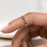 White Gold London Blue Topaz Ring - Ilse Luxe