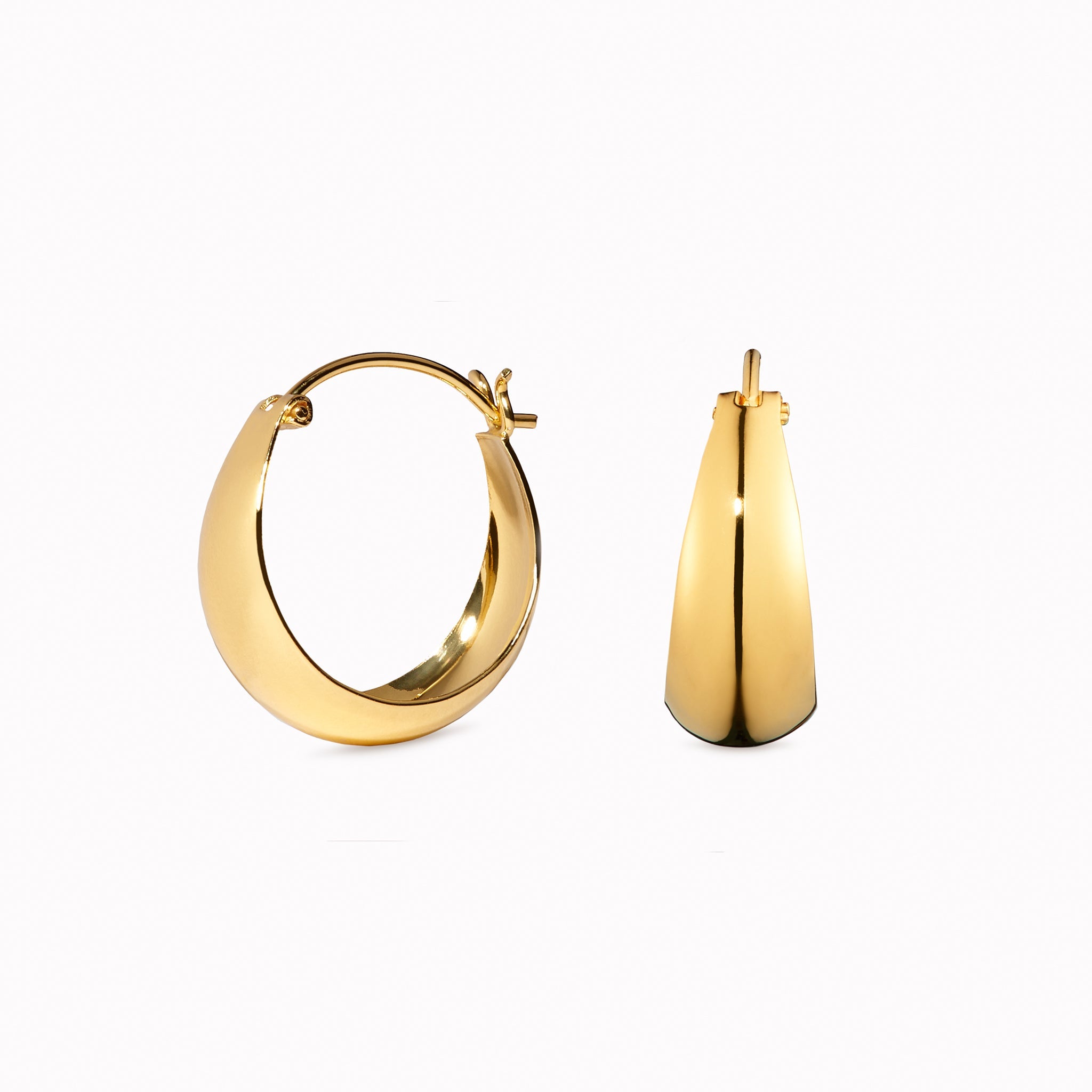 Chunky Gold Hoop Earrings - Jorunn | Linjer Jewelry