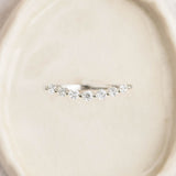 Curved Diamond Ring White Gold - Isla