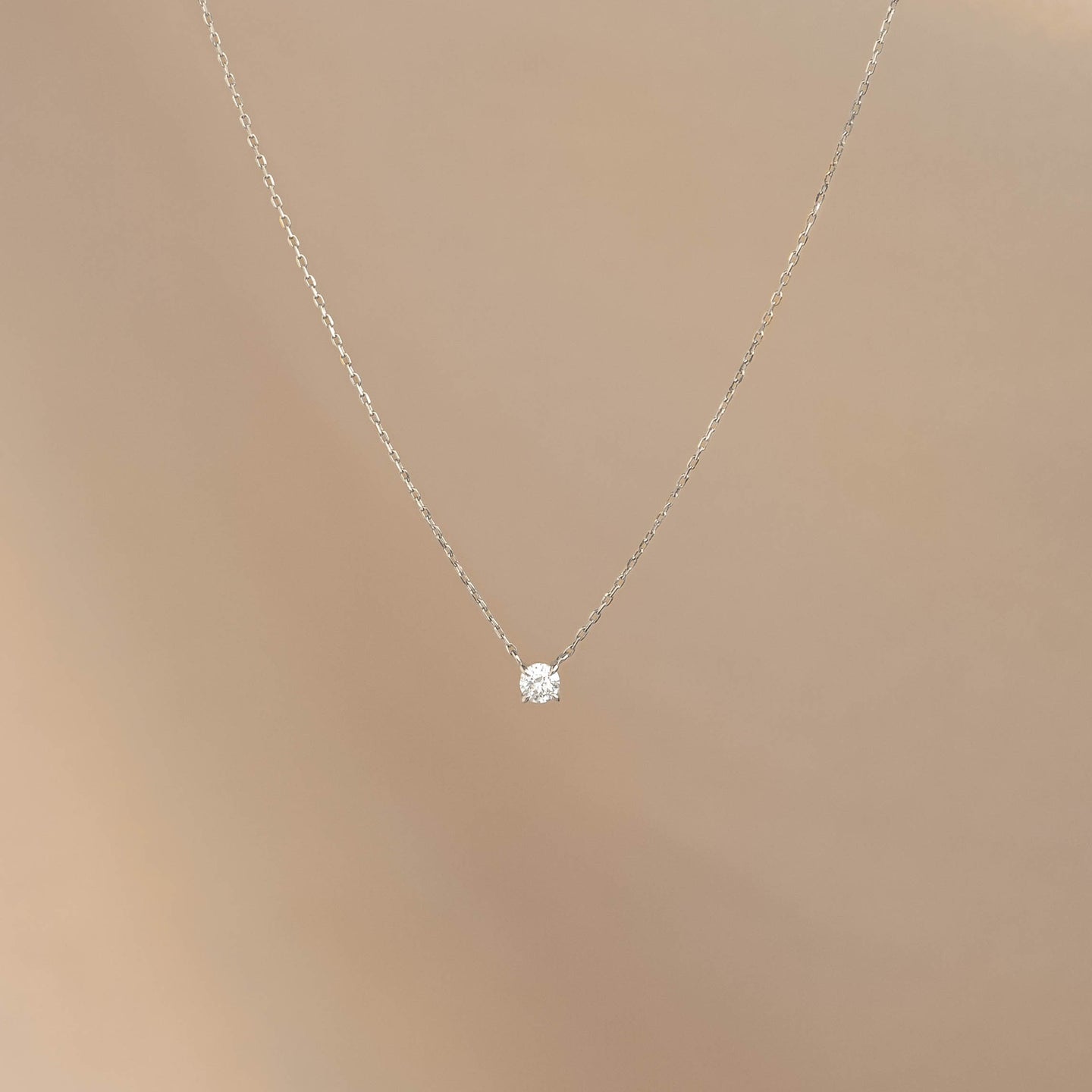 Diamond Pendant Necklace White Gold - Johanne