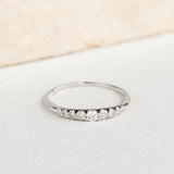 Graduated Diamond Ring White Gold - Zoe