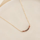 January Birthstone Necklace 14k Gold - Ombre Garnet