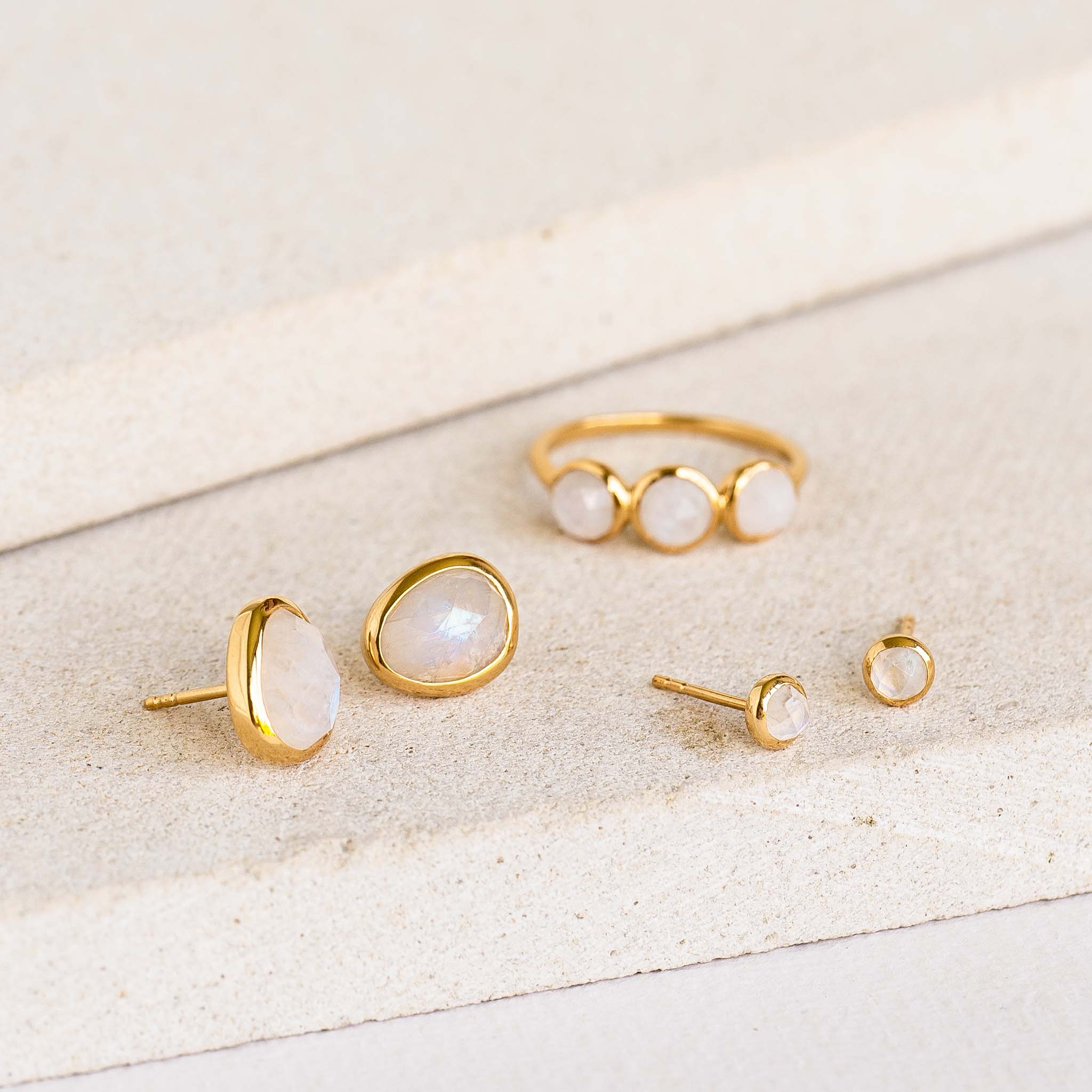 One-of-a-kind simple gold-filled moonstone earring orders