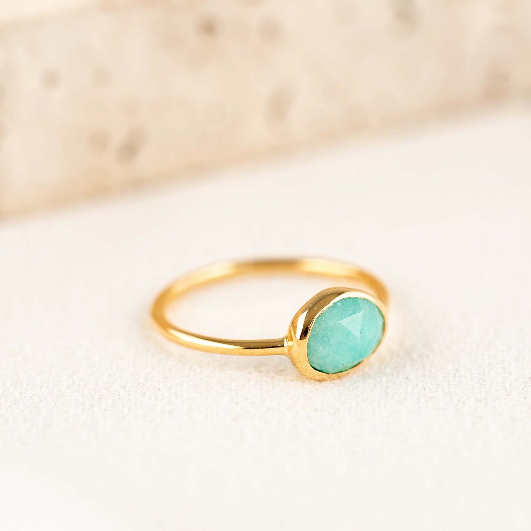 Amazonite Ring - Iris | Linjer Jewelry