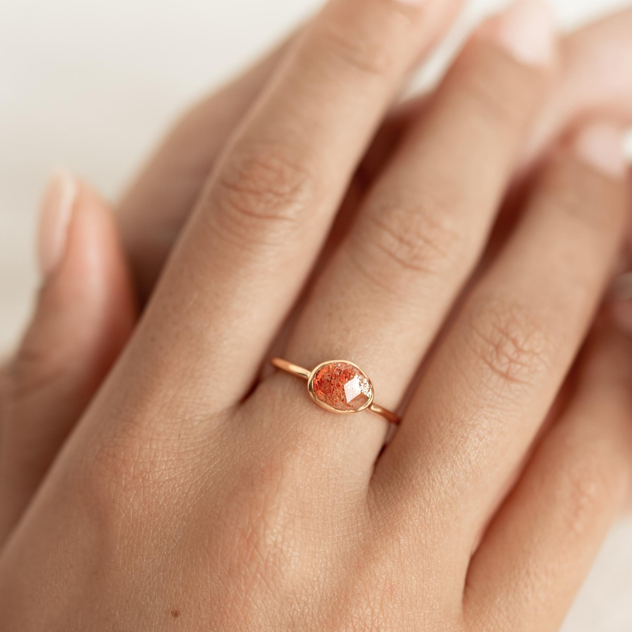 Sunstone Ring - Iris | Linjer Jewelry