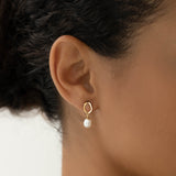 Pearl Drop Earrings 14k Gold - Marlowe