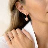 Oval Morganite and Diamond Ring Rose Gold - Minette