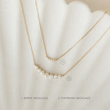 Graduated Diamond Necklace 14k Gold - Caterina