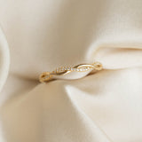 Diamond Twist Ring 14k Gold - Anais