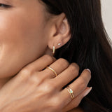 Opal Huggie Earrings 14k Gold - Calypso