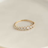 Graduated Diamond Ring 14k Gold - Giselle