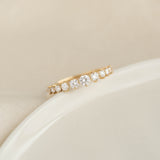 Graduated Diamond Ring 14k Gold - Giselle