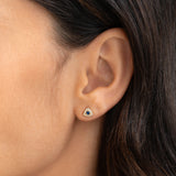 Sapphire and Diamond Stud Earrings - Marika