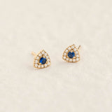 Sapphire and Diamond Stud Earrings - Marika