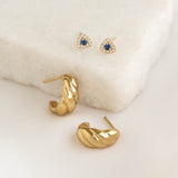 Sapphire and Diamond Stud Earrings - Marika