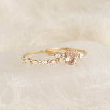 Morganite and Diamond Ring 14k Gold - Rochelle