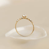 Round Diamond Ring 14k Gold - Rocio