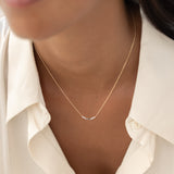 December Birthstone Necklace 14k Gold - Ombre Cordierite