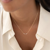 December Birthstone Necklace 14k Gold - Ombre Cordierite