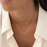 December Birthstone Necklace 14k Gold - Ombre Cordierite