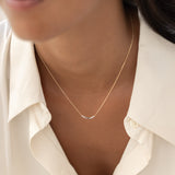 December Birthstone Necklace 14k Gold - Ombre Cordierite