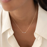 December Birthstone Necklace 14k Gold - Ombre Cordierite