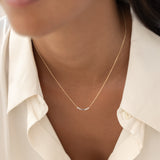 December Birthstone Necklace 14k Gold - Ombre Cordierite