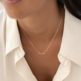 December Birthstone Necklace 14k Gold - Ombre Cordierite