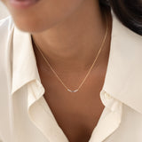 December Birthstone Necklace 14k Gold - Ombre Cordierite