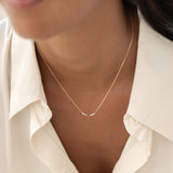 December Birthstone Necklace 14k Gold - Ombre Cordierite