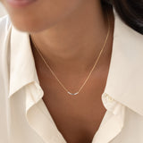 December Birthstone Necklace 14k Gold - Ombre Cordierite