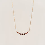 January Birthstone Necklace 14k Gold - Ombre Garnet