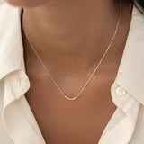 November Birthstone Necklace 14k Gold - Ombre Citrine