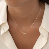 October Birthstone Necklace 14k Gold - Opal