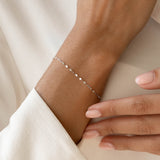 Petal Chain Bracelet White Gold - Florence