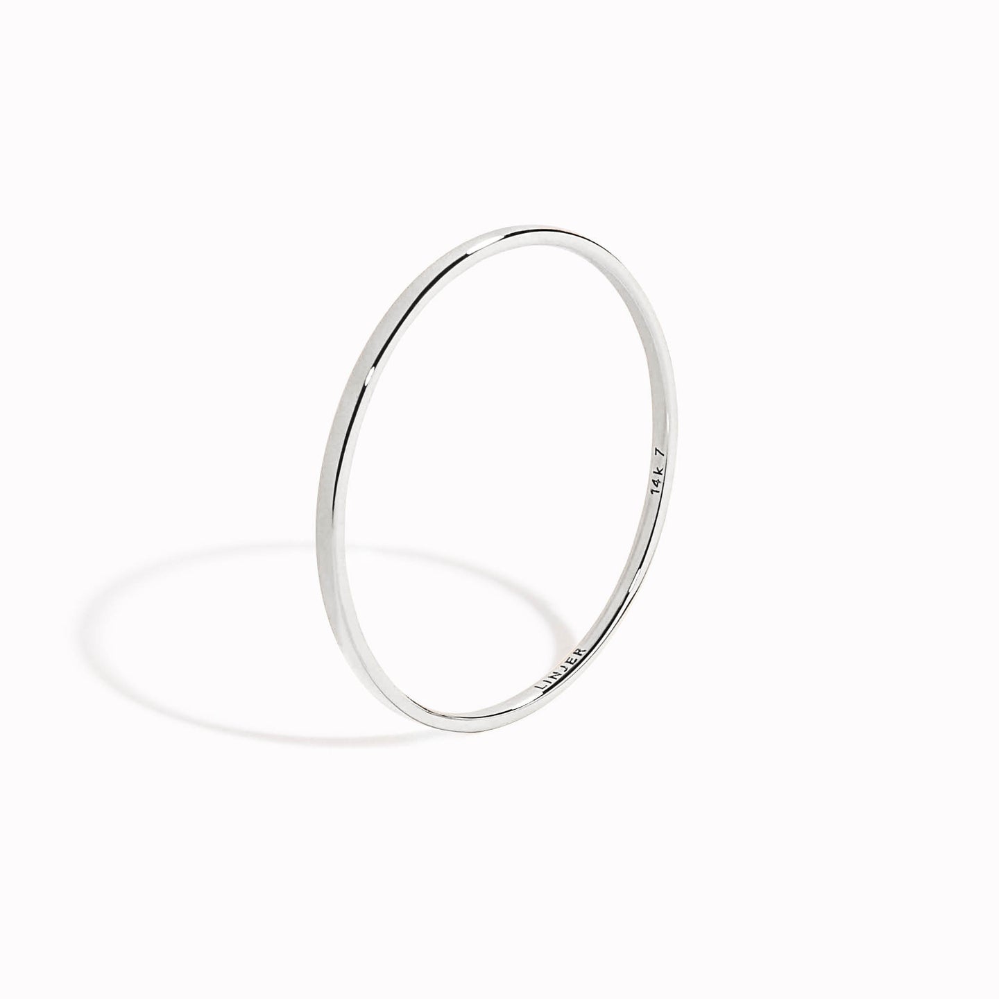 Thin White Gold Ring - Elin