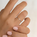 Thin White Gold Ring - Elin