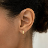 Vintage Chunky Gold Hoop Earrings - Trianna