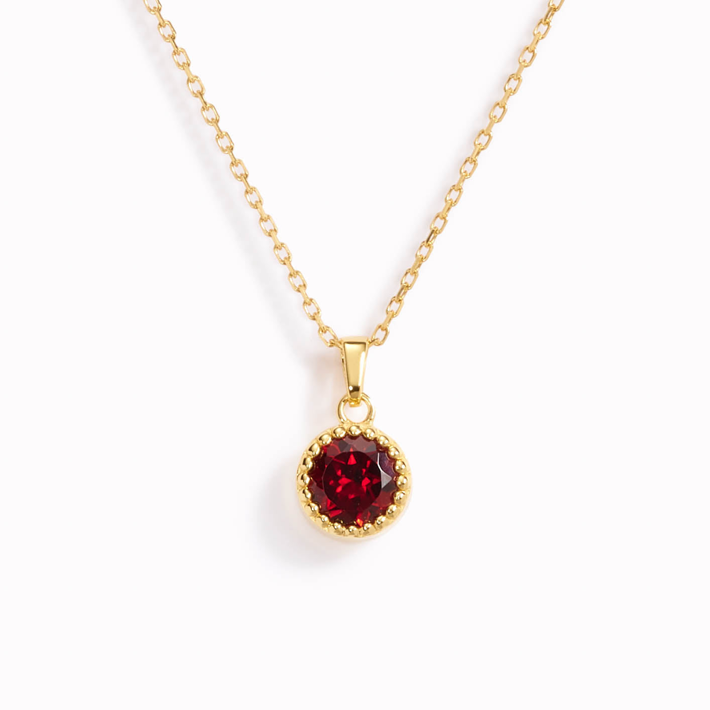 heart shaped swarovski Birthstone necklace - Garnet (January) | EnvyHer-  Personalized Jewelry