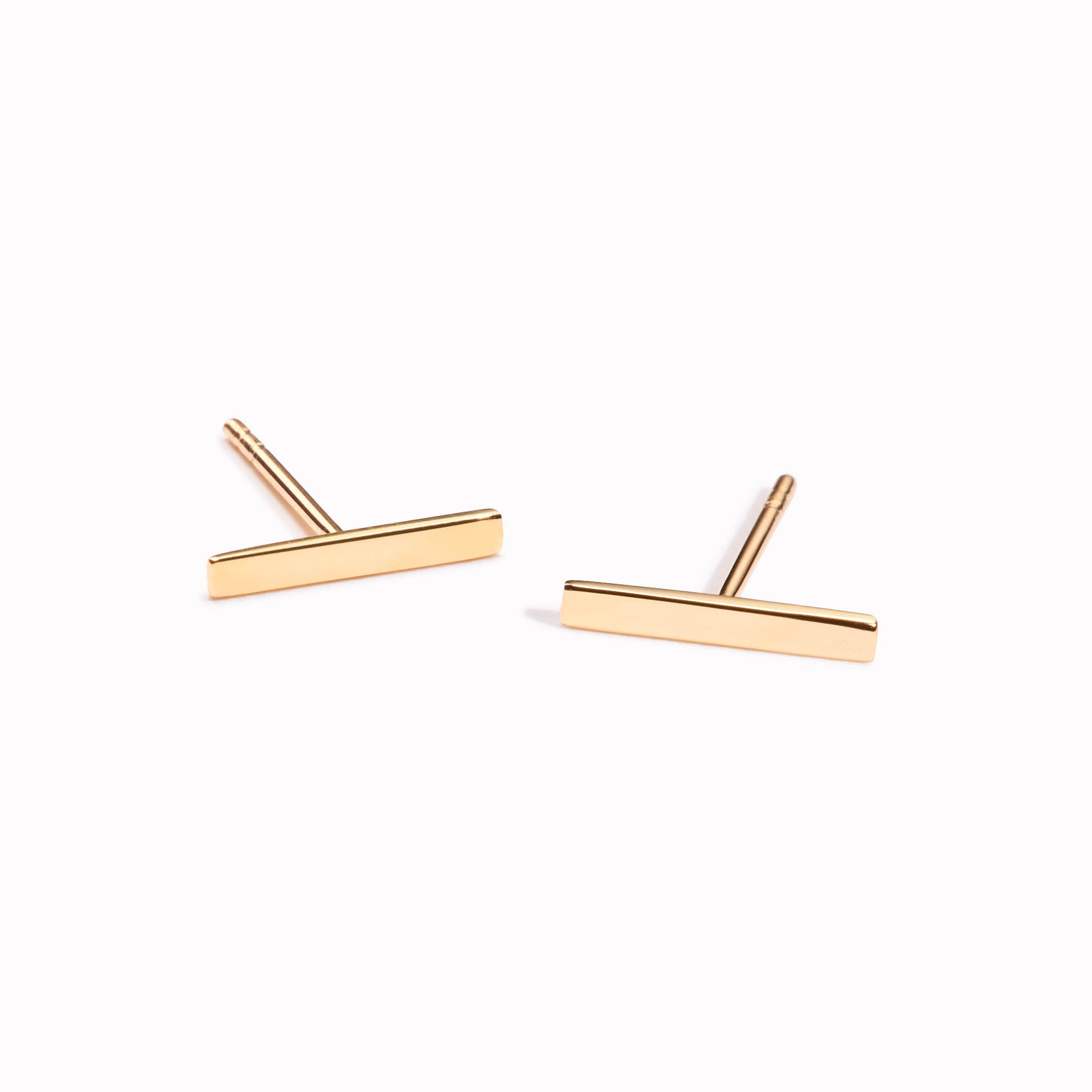 14k Gold Bar Earrings, 14k Gold Earrings, Chic Bar Earrings Gold, 14k outlets Gold Sharp Bar Earrings, Gold Cartilage, Earlobe Gold, Yellow Tragus