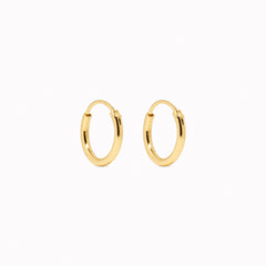 Linjer Gold Hoop Earrings 30mm - Rebecca